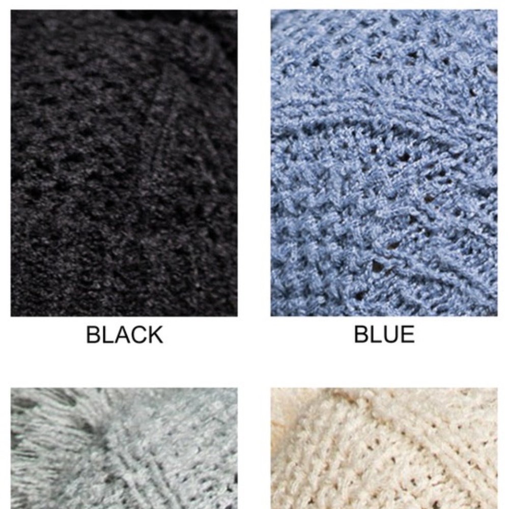 SOLD OUT Blue Soft Knit Pompom Winter Beanie Hat - Picture 4 of 4